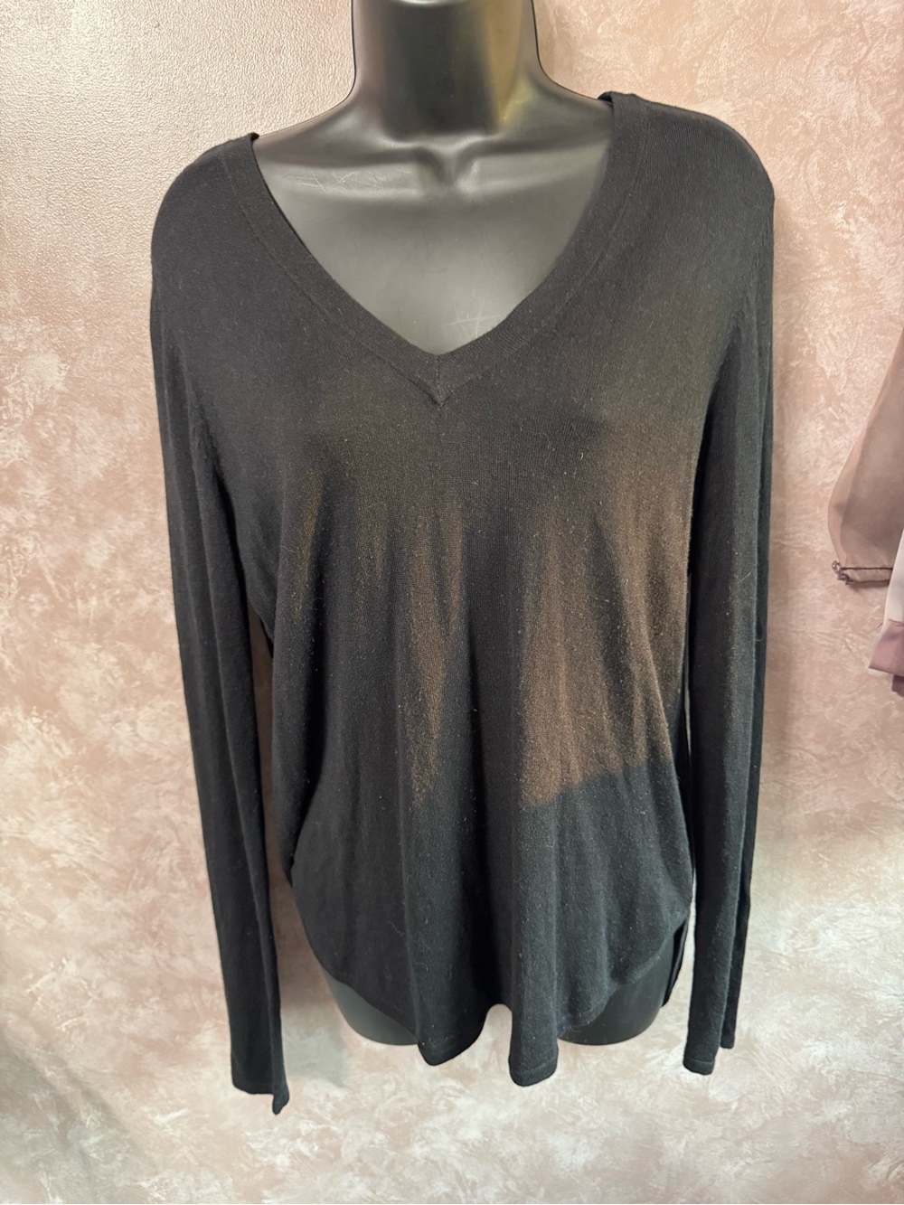 Ralph Lauren Black V-Neck Sweater - Lauren Collection